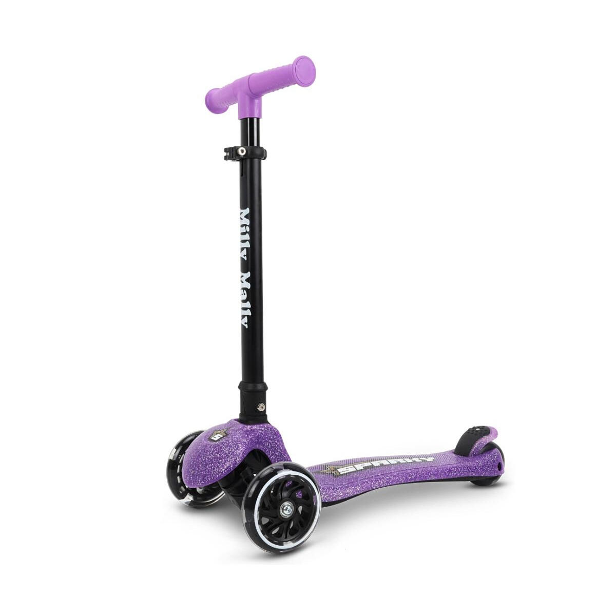 Milly Mally - Scooter Sparky Violet Roues Led - Plateau Porte Enfant - Violet - Taille Unique - Decathlon