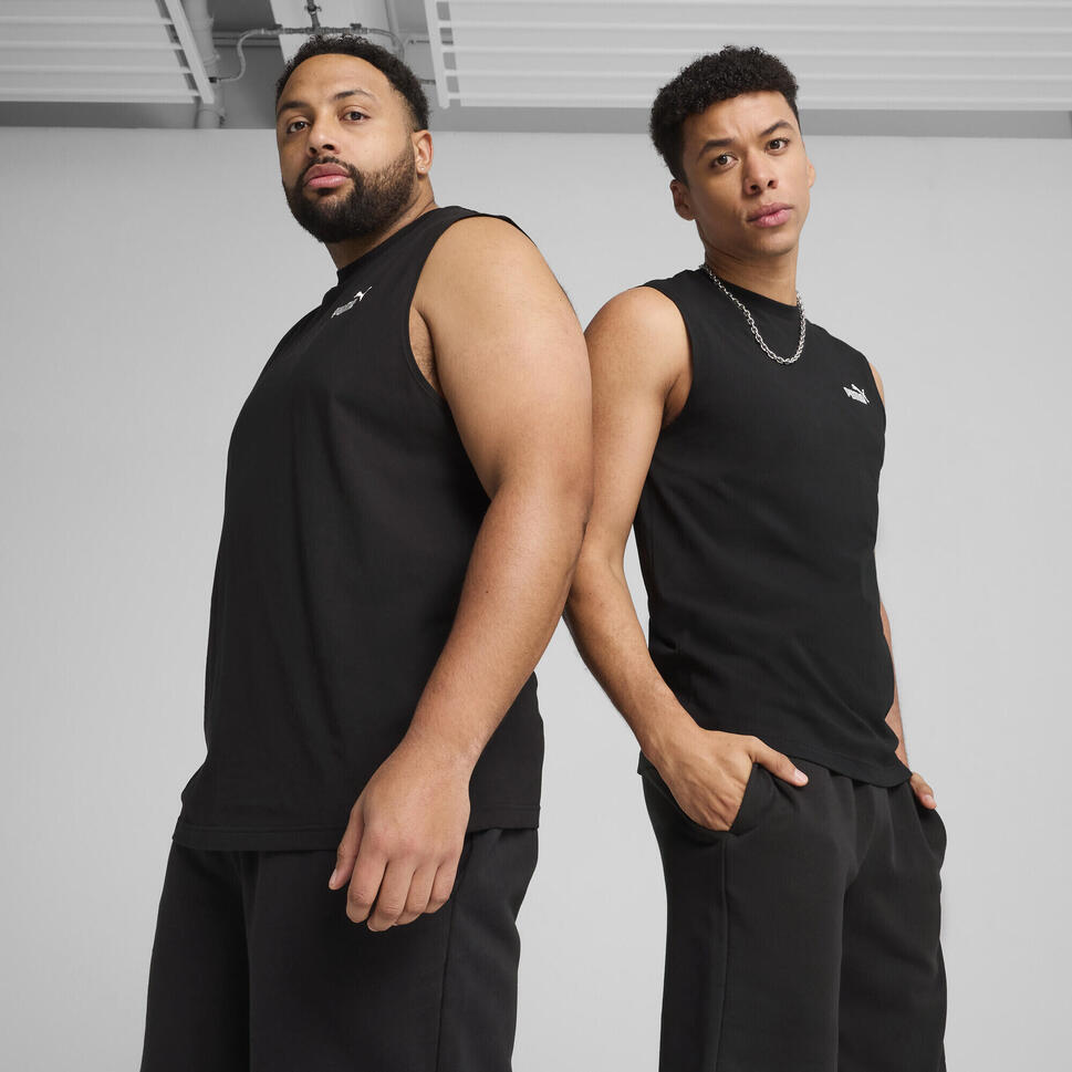 Męska koszulka bez rękawów Essentials z logo No. 1 PUMA Black