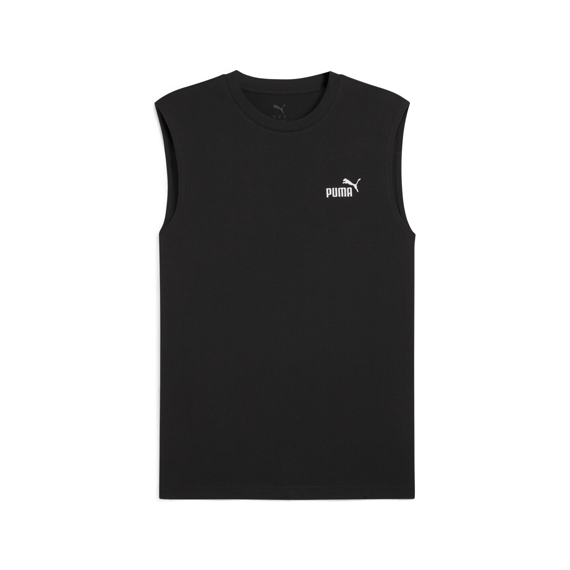 Męska koszulka bez rękawów Essentials z logo No. 1 PUMA Black