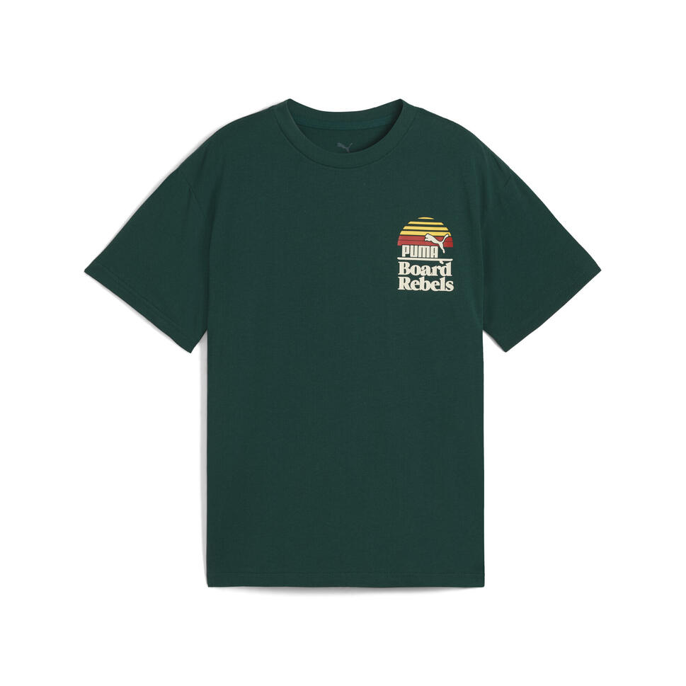 Młodzieżowa koszulka Mid 90s z grafiką PUMA Dark Myrtle Green
