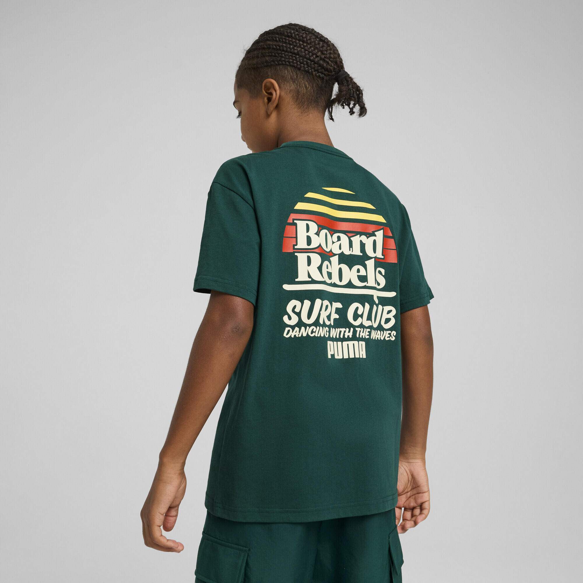 T-shirt grafica Mid 90s per ragazzi PUMA Dark Myrtle Green 3/7