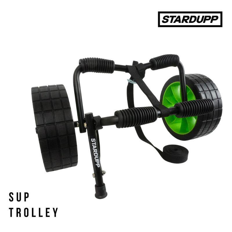 SUP Trolley Stardupp pliable 60 cm noir, 2 roues tout-terrain 3/4