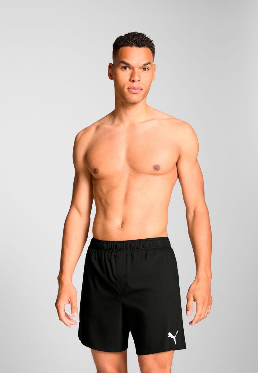PUMA Badehose Herren Mid Shorts Schwarz