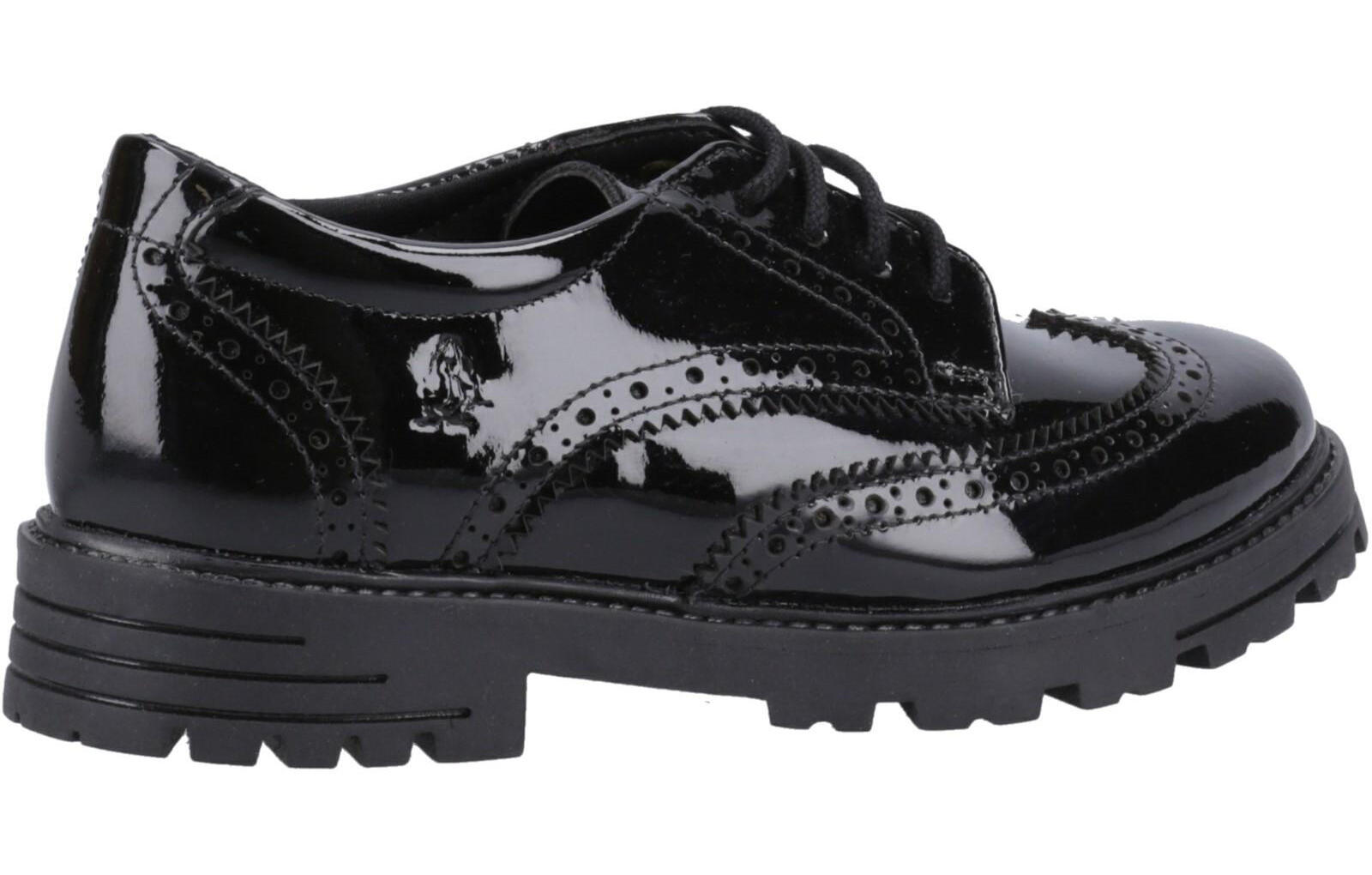 Hush Puppies Maxine Patent Senior Girls School Shoes 3/5