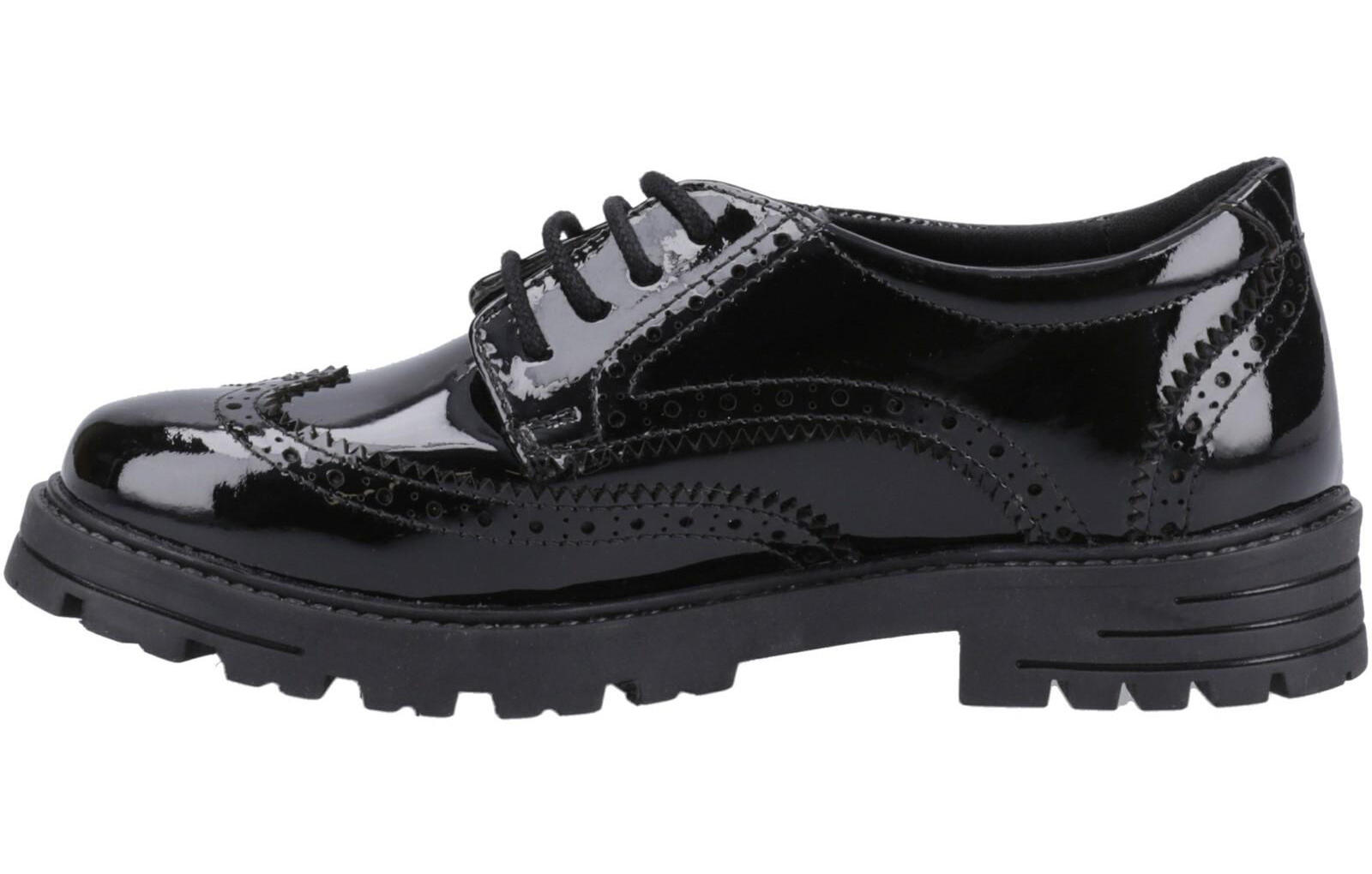 Hush Puppies Maxine Patent Senior Girls School Shoes 5/5