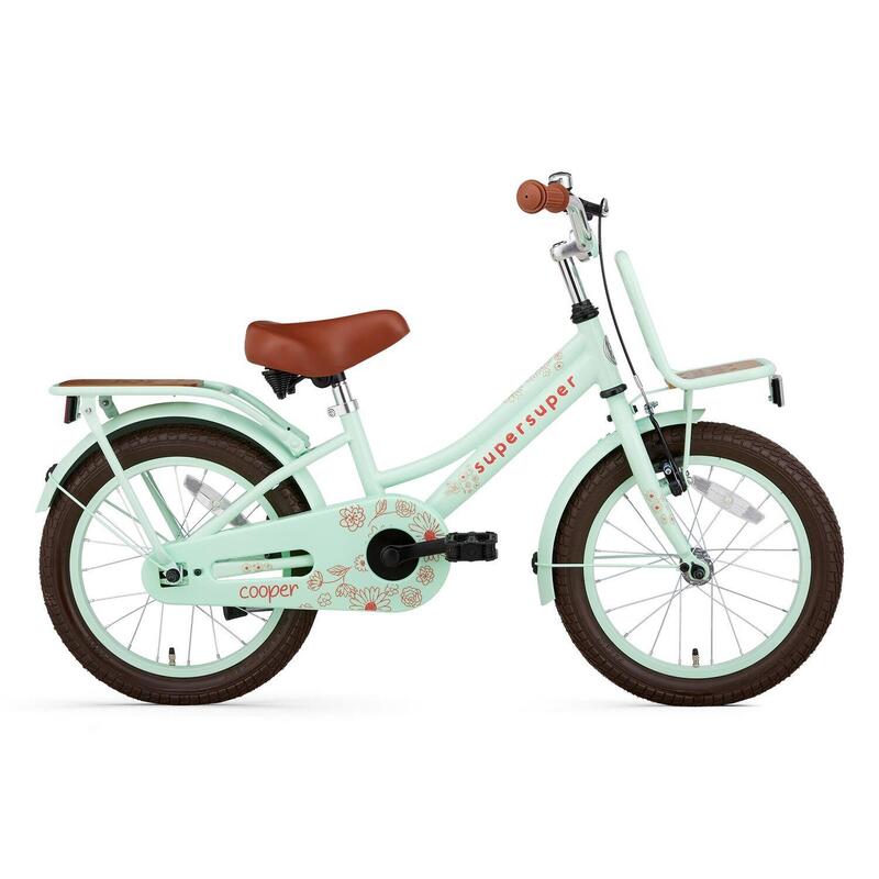 Vélo enfant SuperSuper Cooper Bamboo - 16 pouces - Vert Pistache