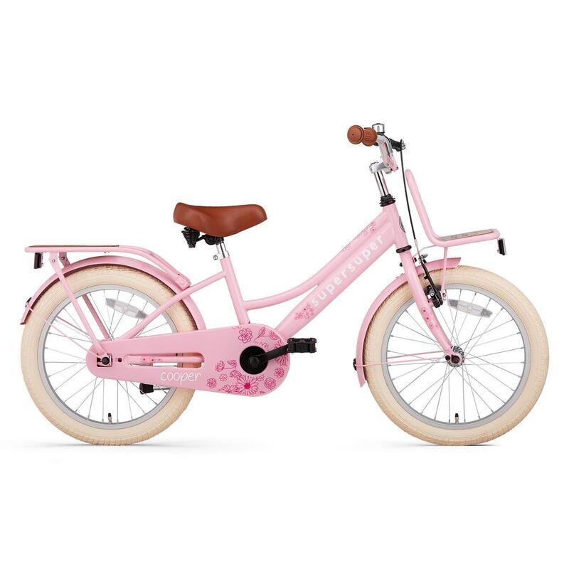 Vélo enfant SuperSuper Cooper Bamboo - 18 pouces - Rose