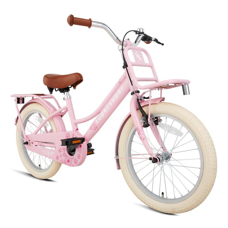 Vélo enfant SuperSuper Cooper Bamboo - 18 pouces - Rose