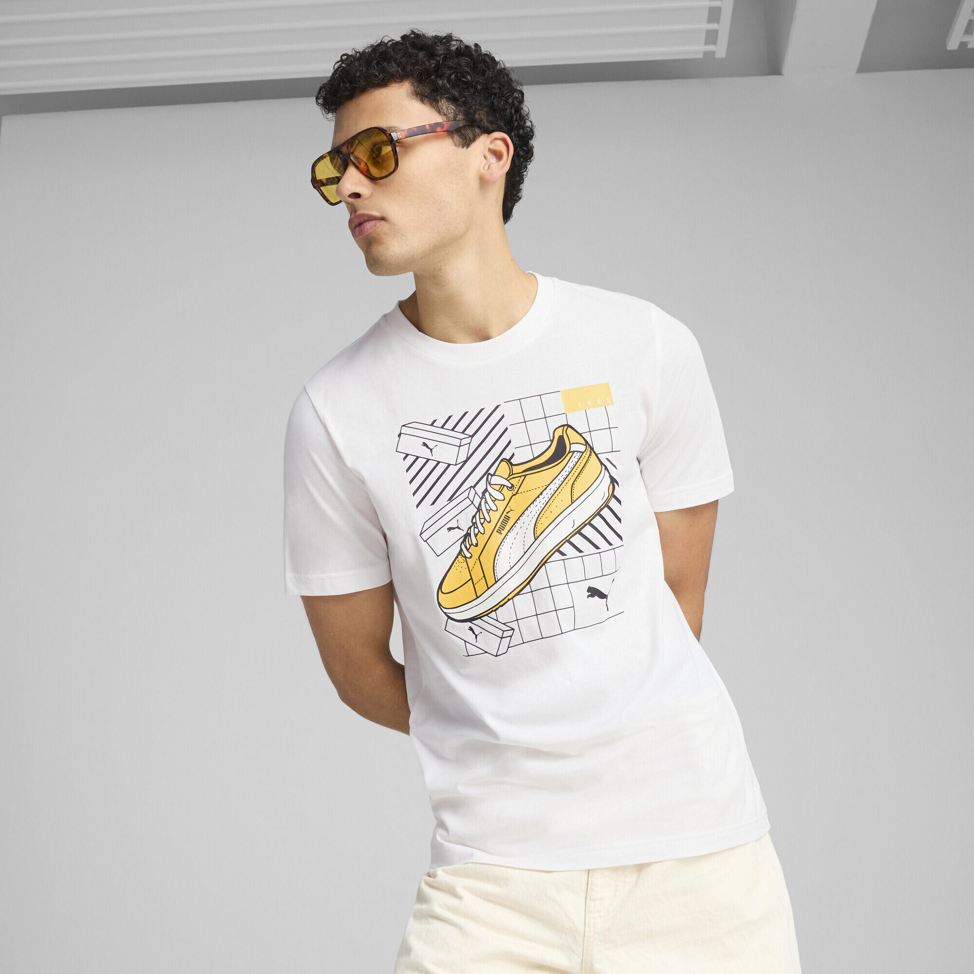 T-shirt Graphics Sneakers Homme PUMA White 2/7