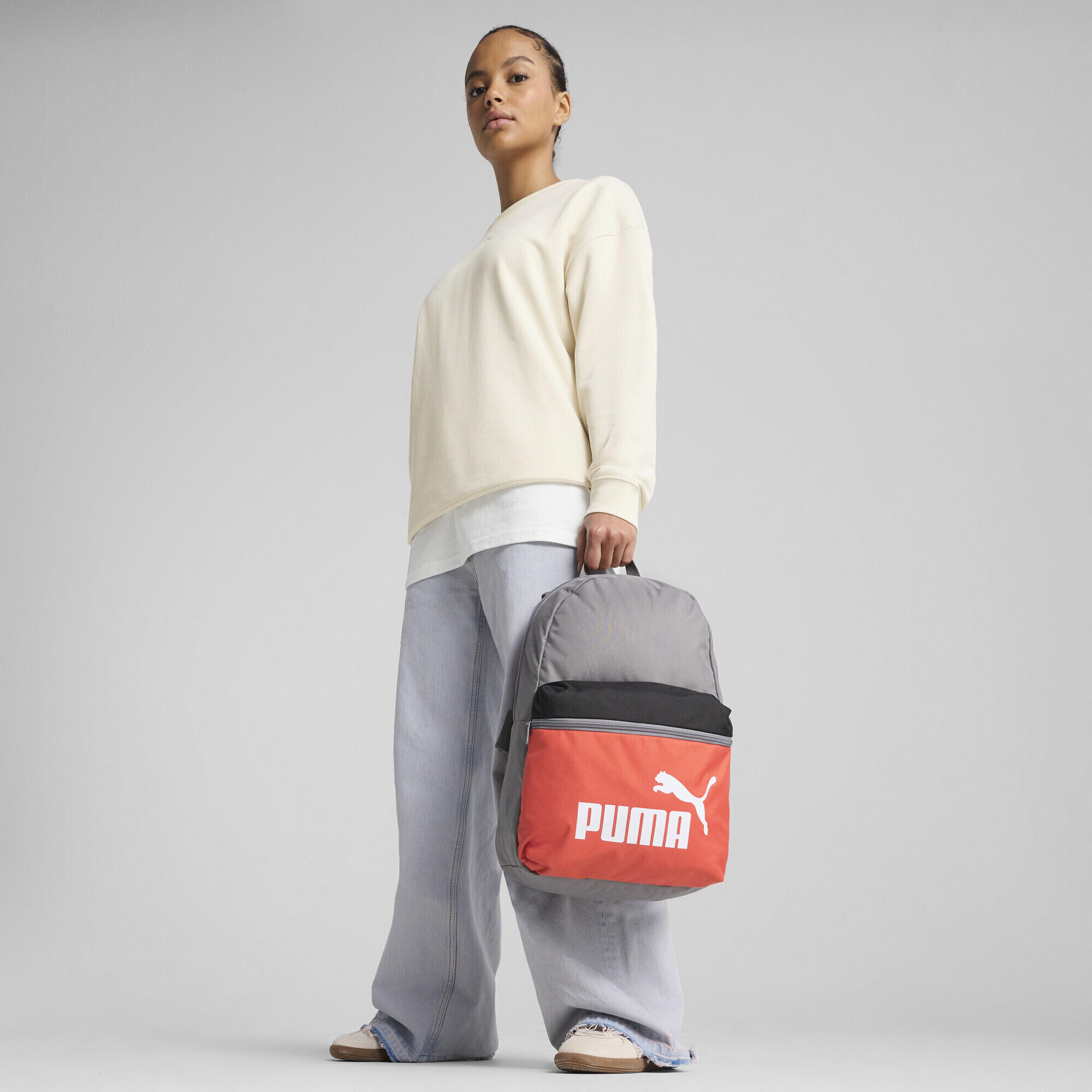 Zaino PUMA Phase a blocchi di colore PUMA Cast Iron Colorblock Gray 3/5