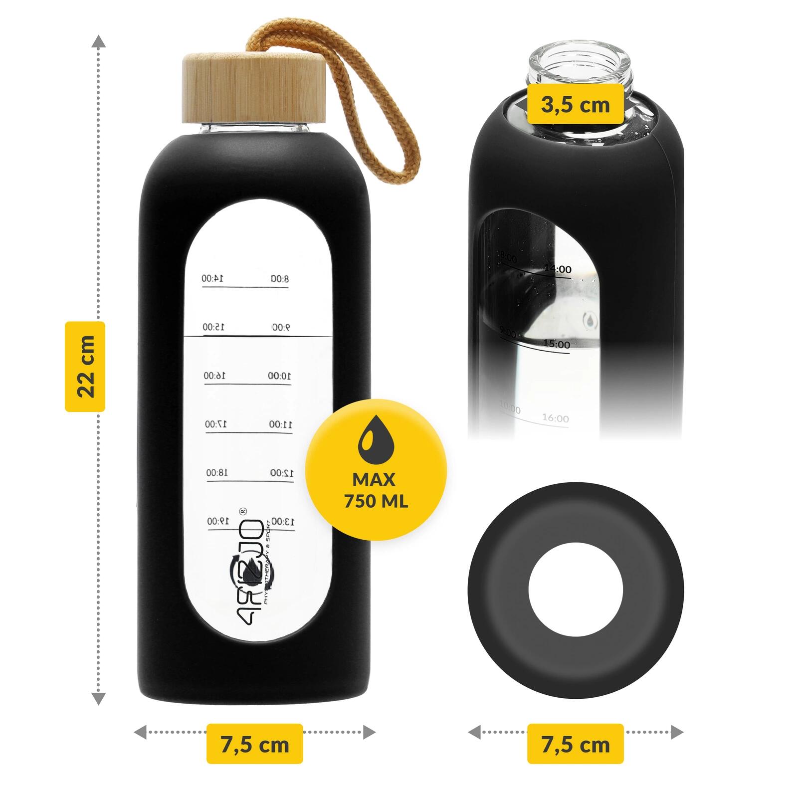 Sport Wasserflasche aus Glas 4FIZJO 750 ml 7/7