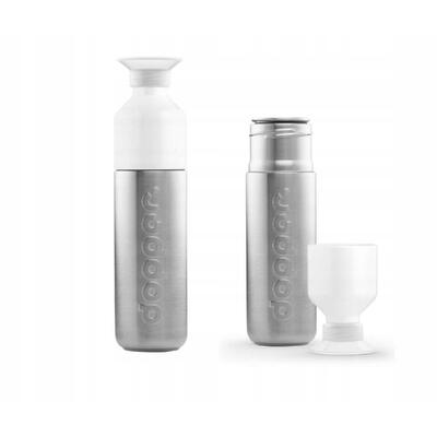 Butelka na wodę stalowa Dopper 350 ml z kubkiem