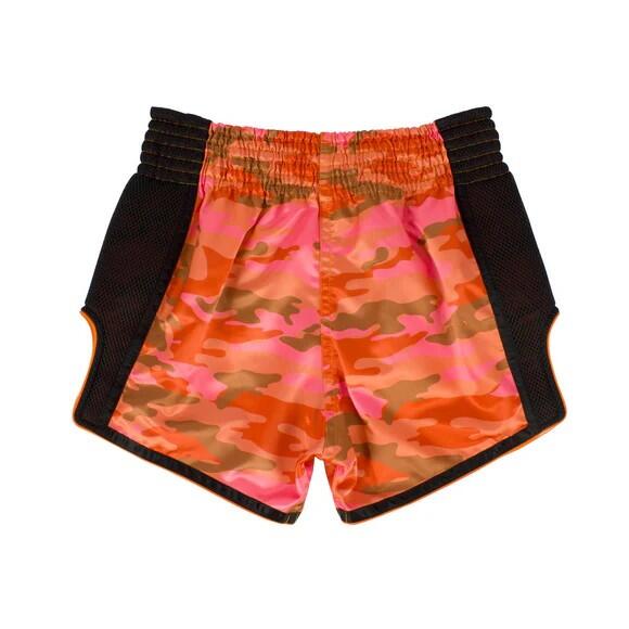 Spodenki Muay Thai Camo Fairtex BS1711 Pomarańczowe/Czarne L