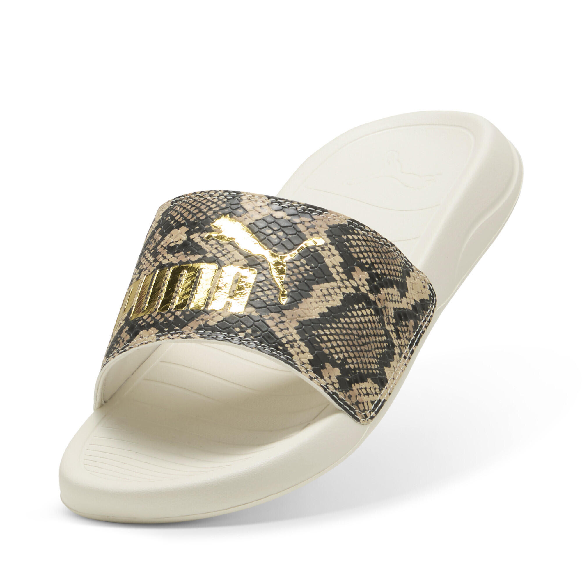 Claquettes Popcat 2.0 Snake Chic Femme PUMA Alpine Snow Gold White 6/7