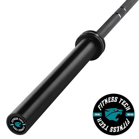 FITNESS TECH Barra Olímpica Musculación Fitness Tech 220cmx50mm 8 Rodamientos Negra
