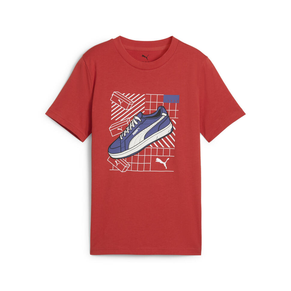 Młodzieżowa koszulka Graphics IV PUMA Red Fire