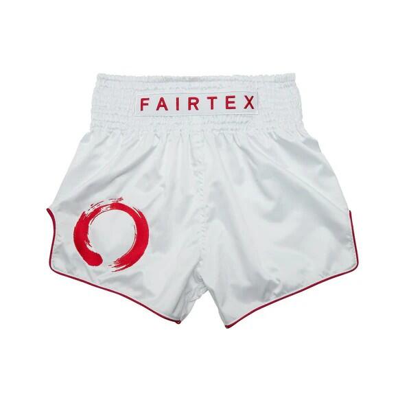Spodenki Muay Thai ENSO Fairtex BS1918 Białe/Czerwone M