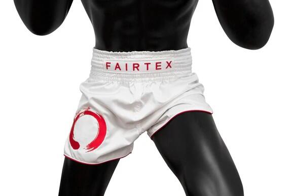 Spodenki Muay Thai ENSO Fairtex BS1918 Białe/Czerwone M 3/6