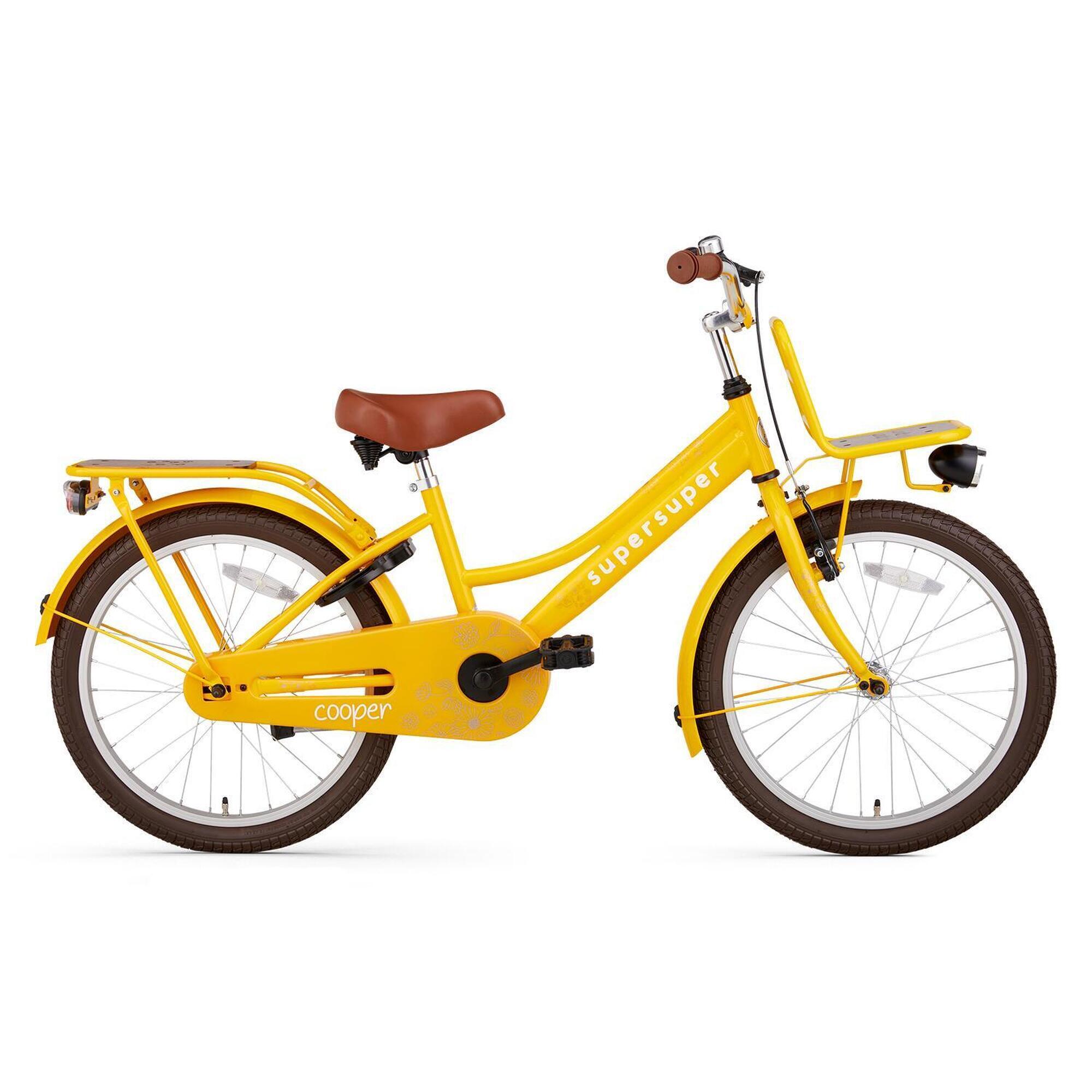 Supersuper - Vélo Enfant Supersuper Cooper Bamboo - 20 Pouces - Jaune - Vélo Enfant - Jaune - Decathlon