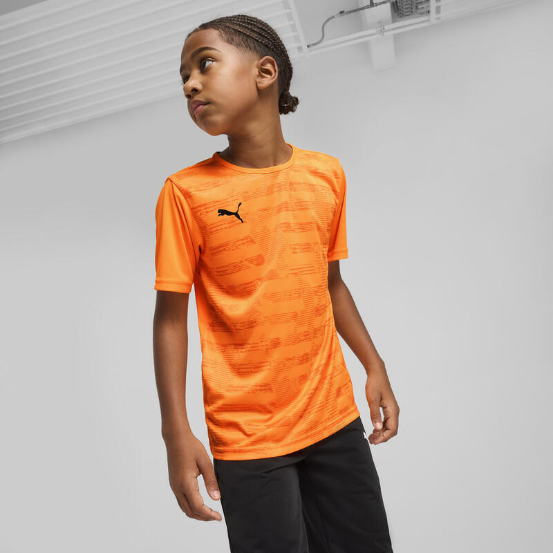 Młodzieżowa koszulka z grafiką individualFINAL PUMA Heat Fire Black Orange