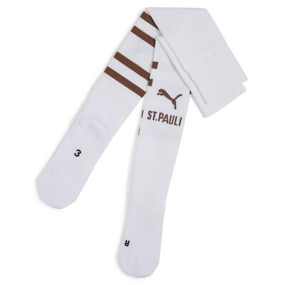 Fc st. pauli sokken met print voor heren puma white espresso brown