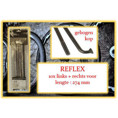 Miche spaak en nip. 10x lv en rv reflex zwart