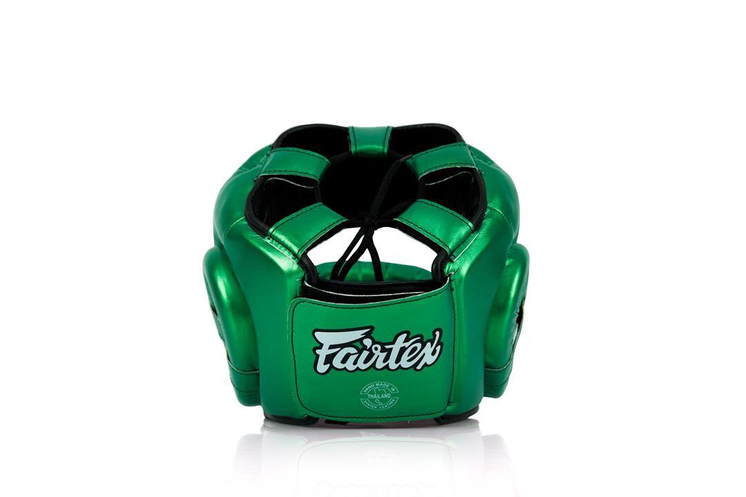 Kask Bokserski Sparingowy Fairtex HG17 z Ochroną Nosa Zielony L 4/7