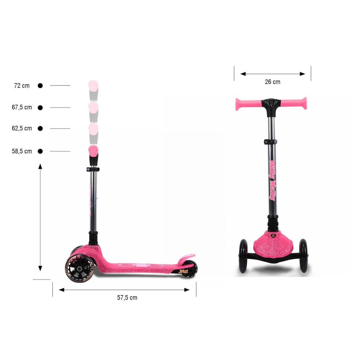 Scooter Jelly Pink roues LED 2/7