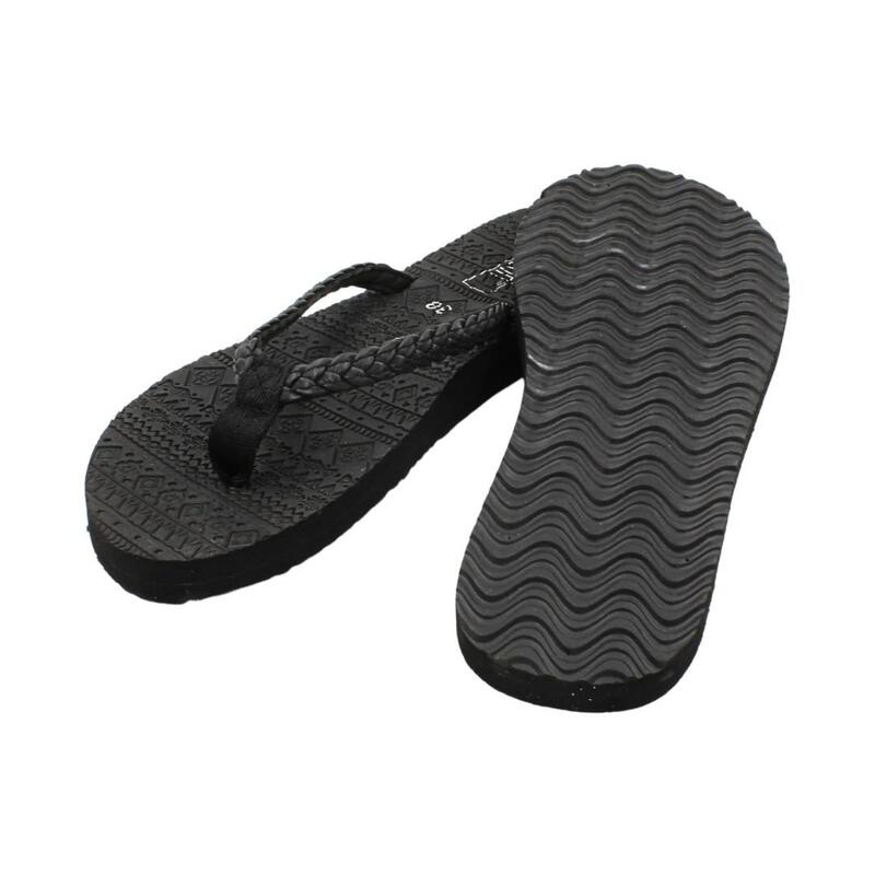 Șlapi flip-flops pentru femei, Perletti, negru, 38 EU