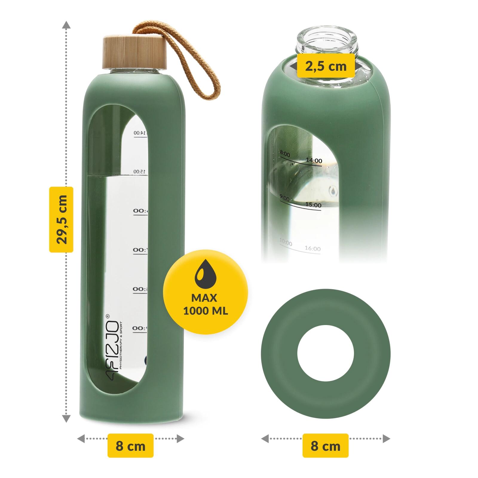 Sport Wasserflasche aus Glas 4FIZJO 1000 ml 2/7