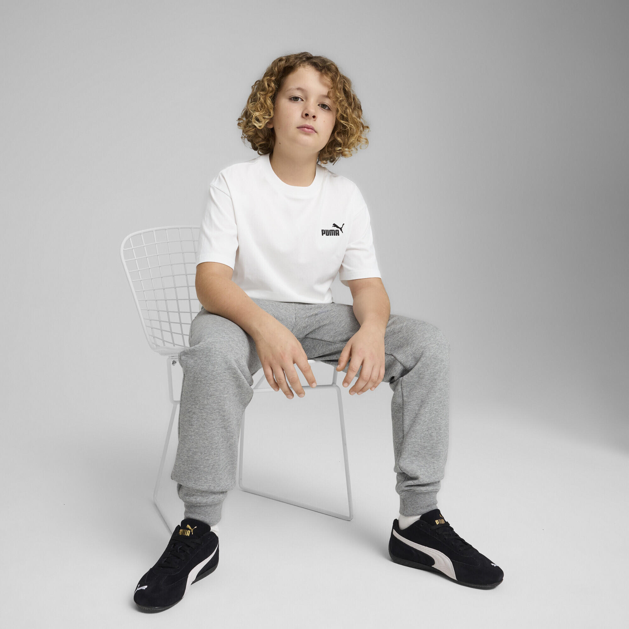 T-shirt con logo piccolo ESS N. 1 vestibilità comoda per ragazzi PUMA 4/7