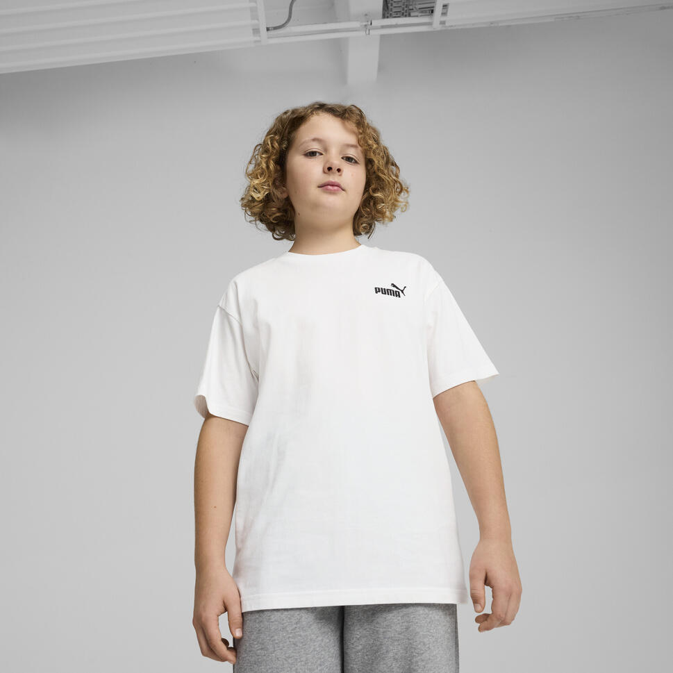 Młodzieżowa luźna koszulka ESS z małym logo No. 1 PUMA White