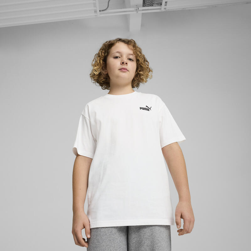 Młodzieżowa luźna koszulka ESS z małym logo No. 1 PUMA White