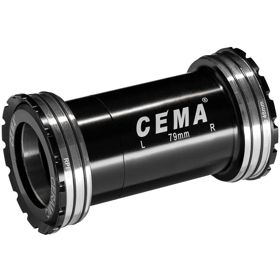 CEMA Cema movimento centrale BBRight46 per BB30/PF30, rivestito, nero.