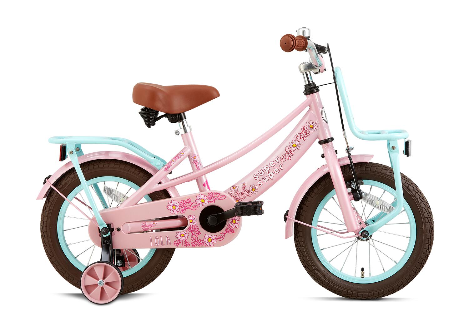 SUPERSUPER SuperSuper Lola Kinderfahrrad - Mädchen Türkis / Pink
