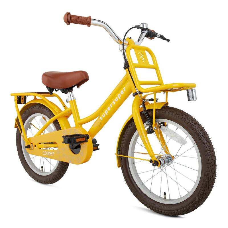Vélo enfant SuperSuper Cooper Bamboo - 16 pouces - Jaune
