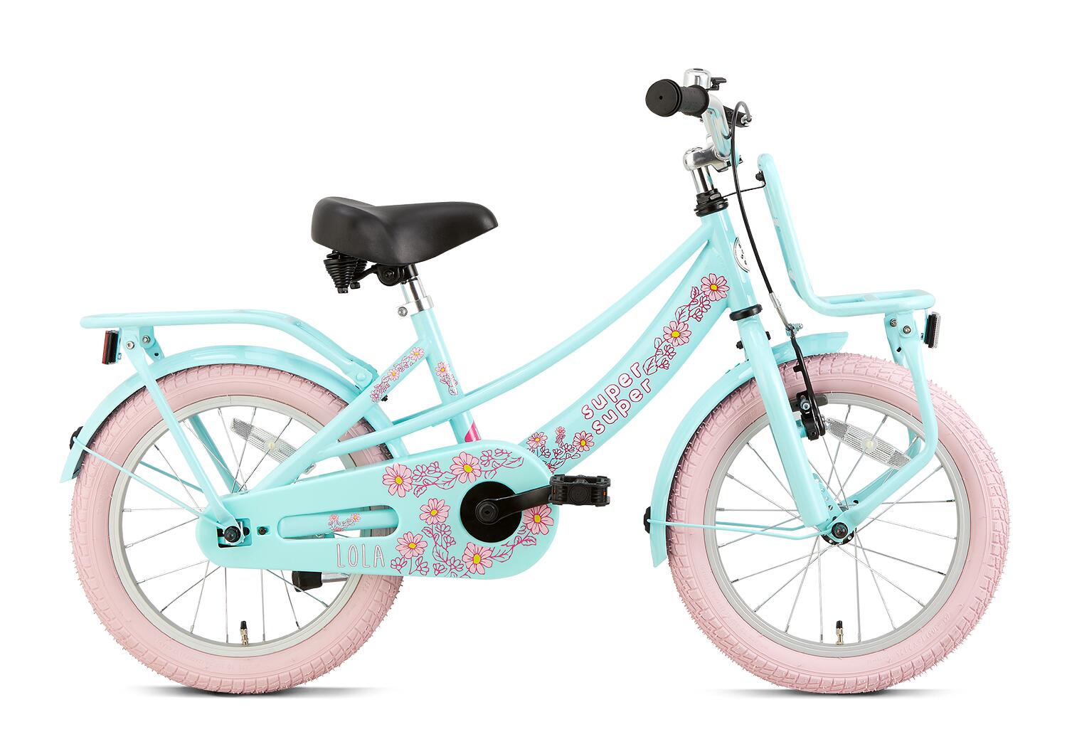 SUPERSUPER SuperSuper Lola Kinderfiets - Meisjes - 16 inch - Mint / Roze