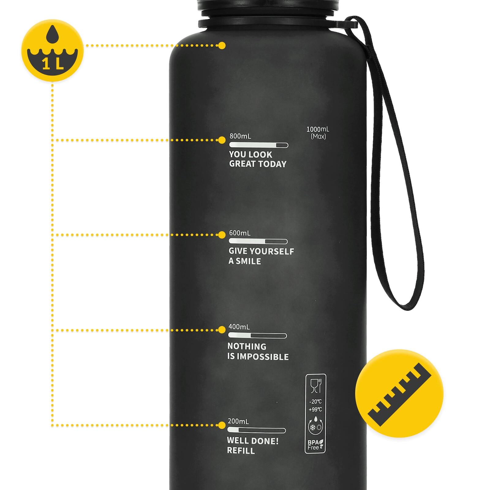 Sport Trinkflasche 4FIZJO 1000 ml 3/7
