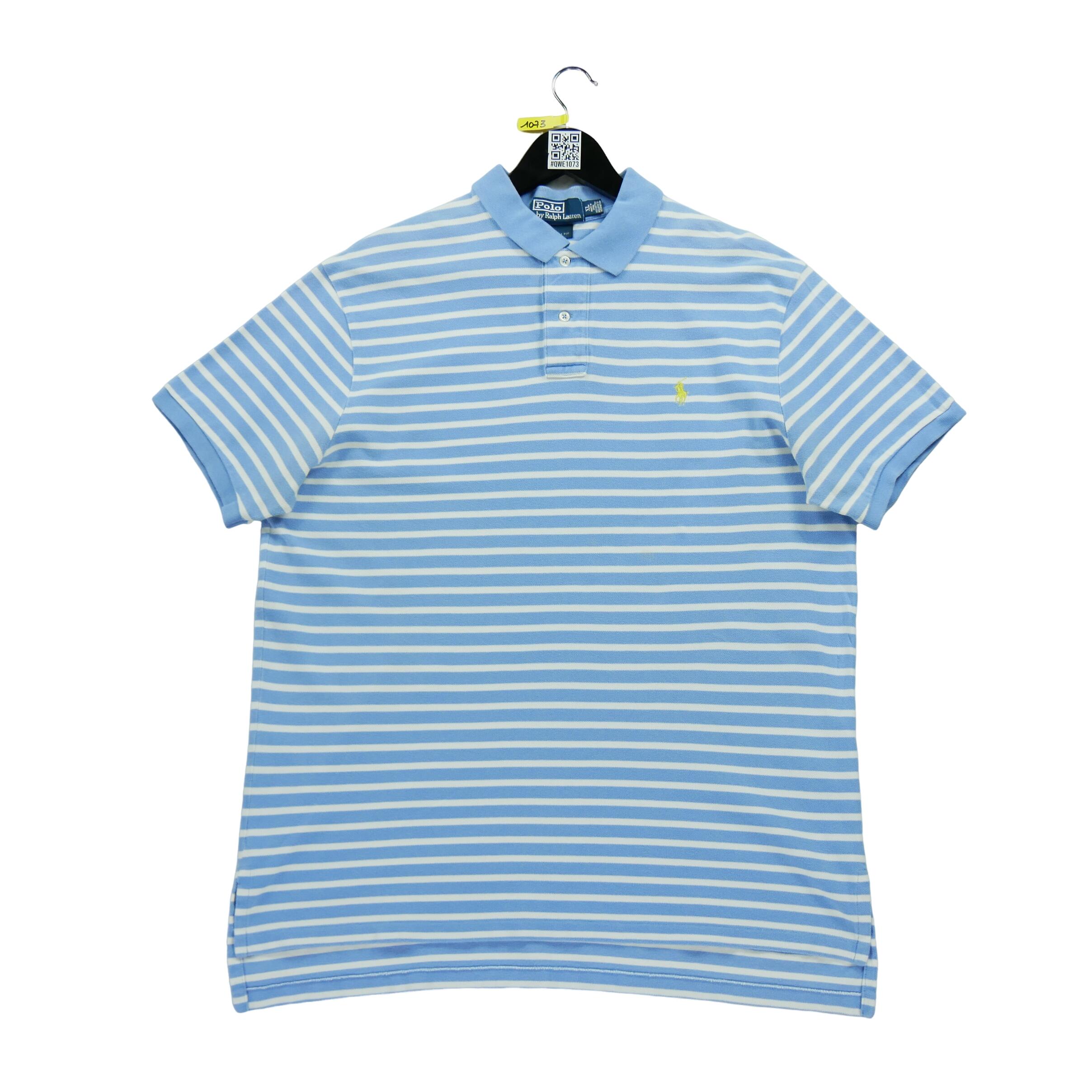 Segunda vida - camisa polo de manga curta para homem azul - em bom estado
