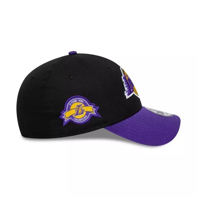 Casquette NBA Los Angeles Lakers New Era Side Patch 9FORTY Noir 2/3