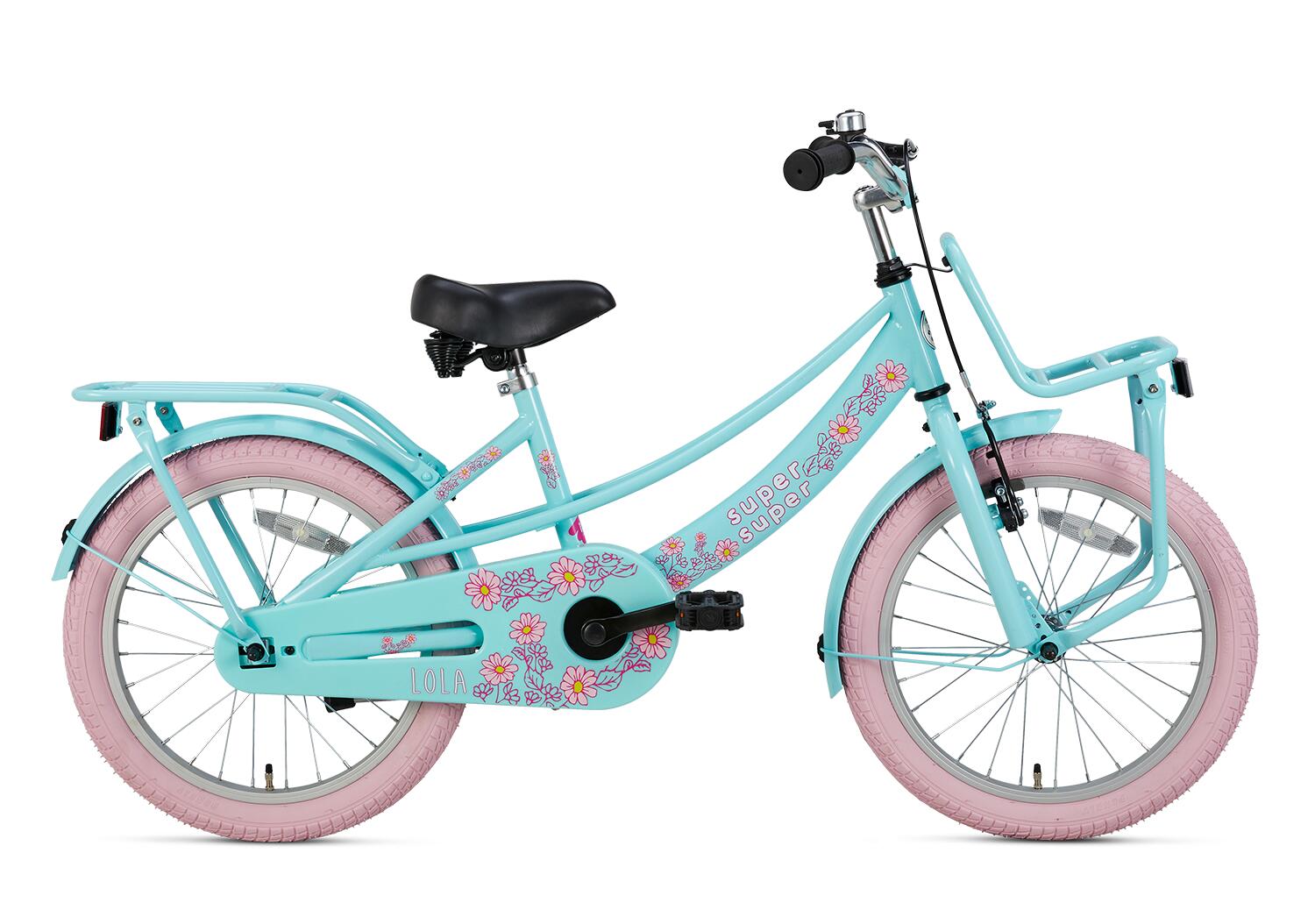 SUPERSUPER SuperSuper Lola Kinderfiets - Meisjes - 18 inch - Mint / Roze