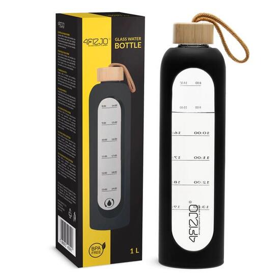 Szklana butelka na wodę sportowa 4FIZJO 1000 ml