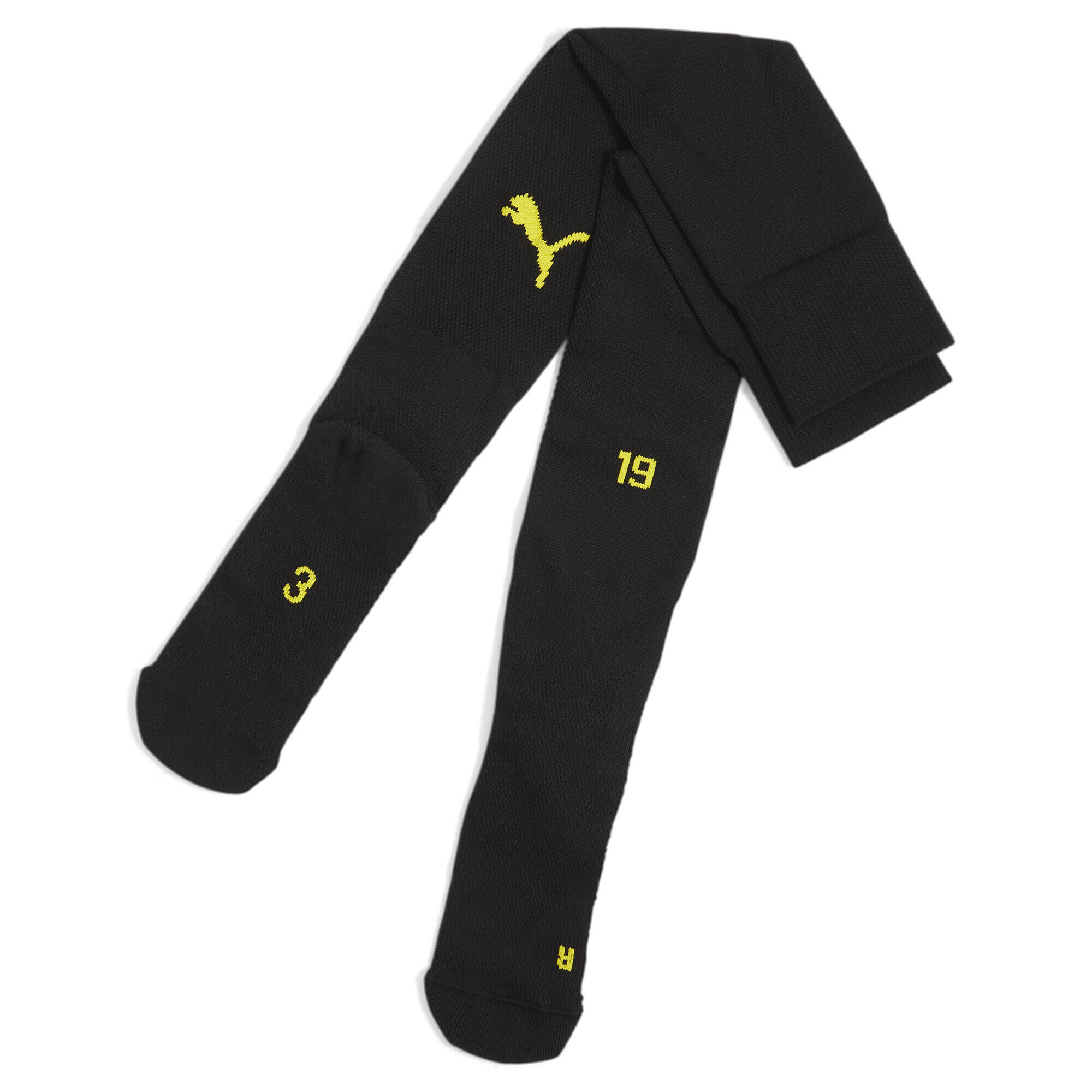 Męskie gładkie skarpety Borussia Dortmund 24/25 PUMA Black Faster Yellow