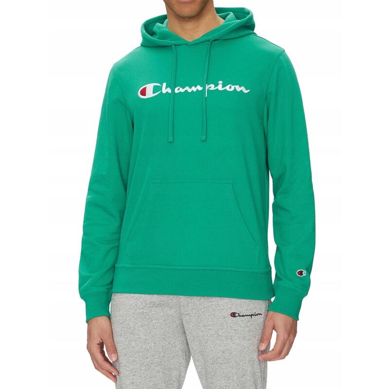 BLUZA męska CHAMPION 220726-GS130 kangurka z kapturem bawełniana zielona XL