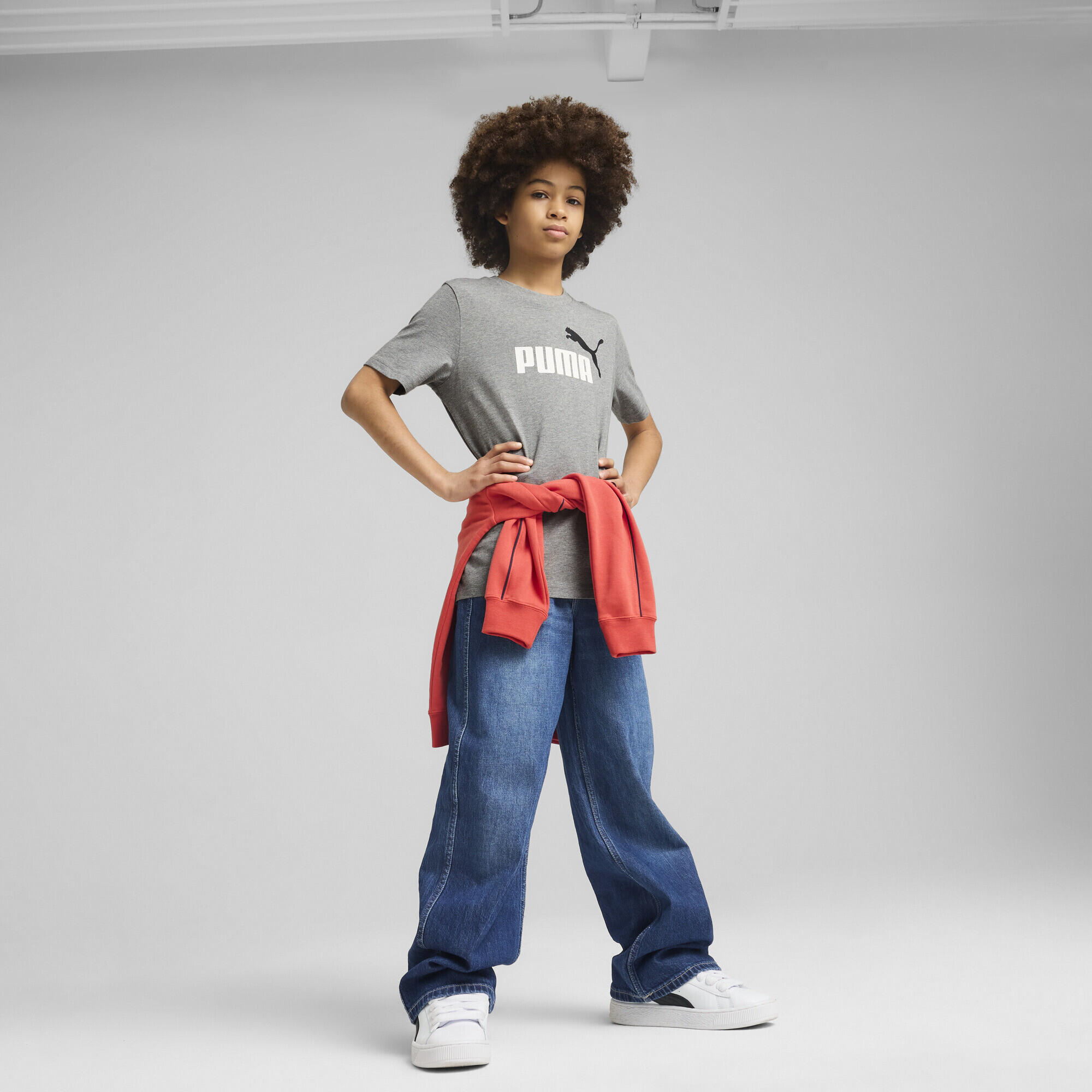 T-shirt con logo Essentials No. 1 colorato per ragazzi PUMA 4/7