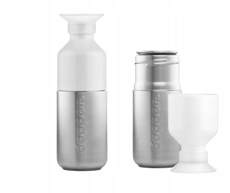 Butelka na wodę stalowa Dopper 350 ml z kubkiem 1/1