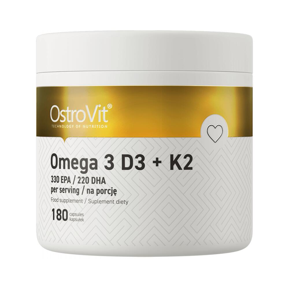 OstroVit Omega-3 + D3 + K2 (90 Caps) Unflavoured - Vitamins, Minerals & Health