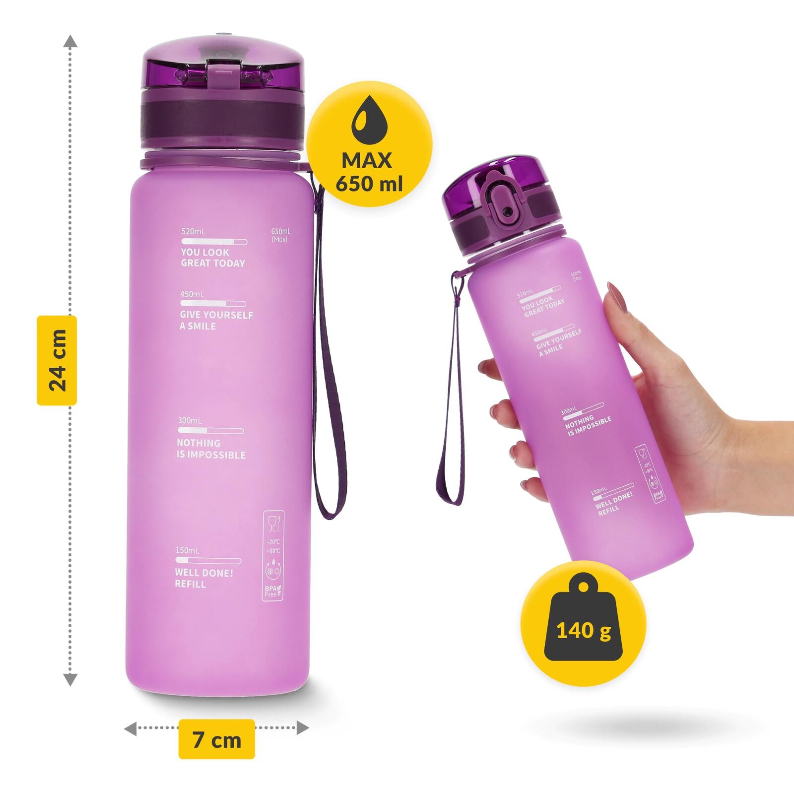 Sport Trinkflasche 4FIZJO 650 ml 4/7