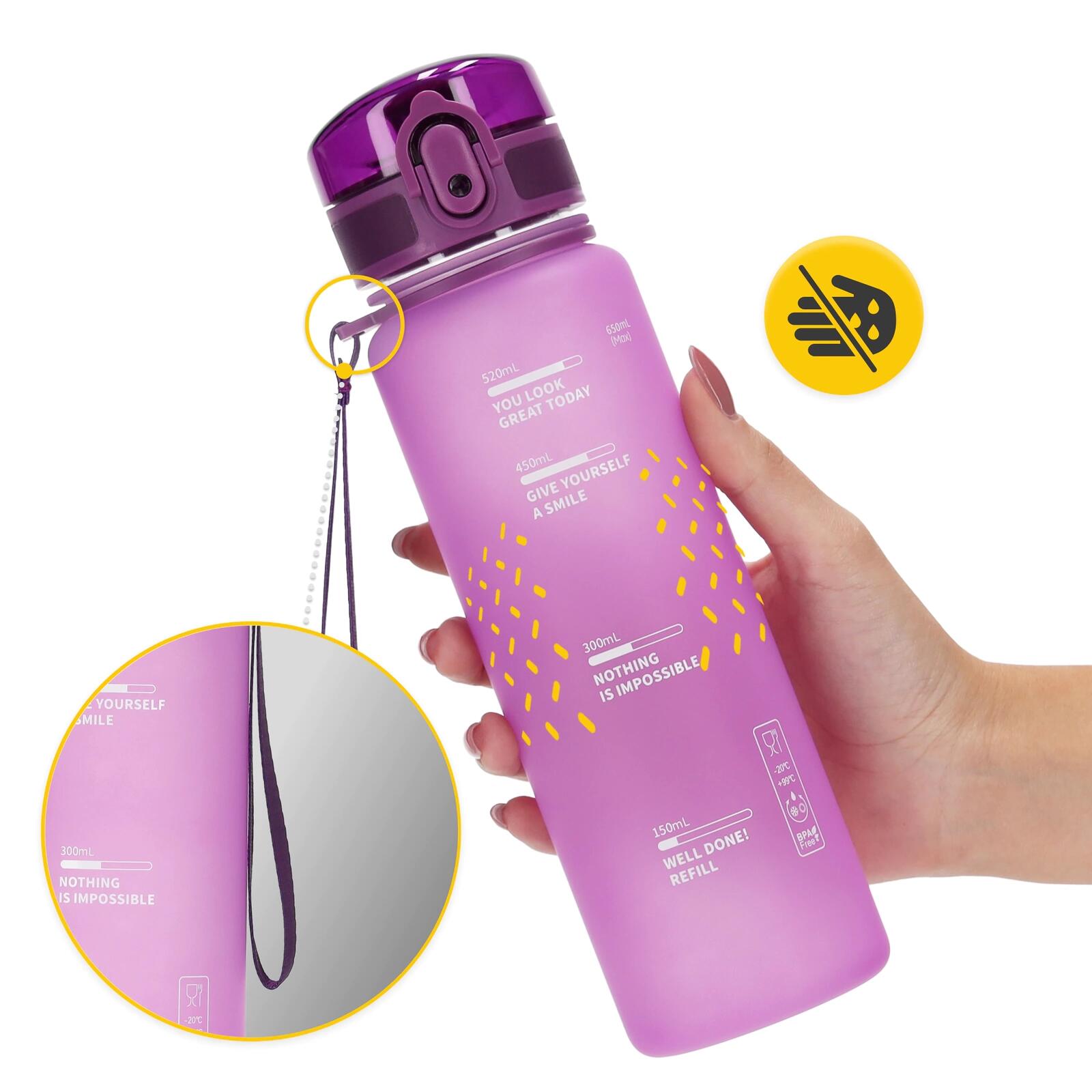 Sport Trinkflasche 4FIZJO 650 ml 5/7