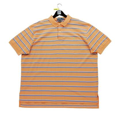 Second life - Kurzarm-Poloshirt Herren Orange - In gutem Zustand